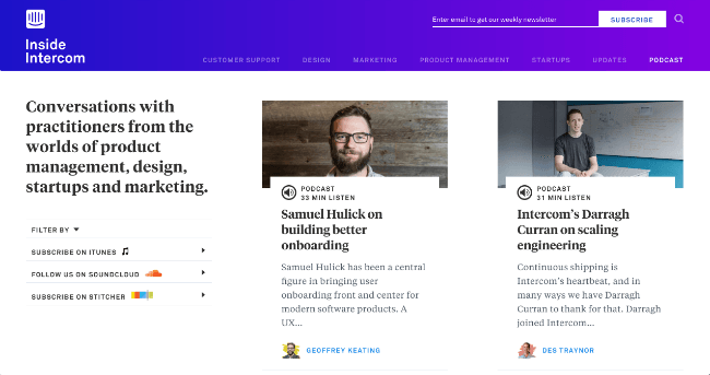 Inside Intercom product management podcast