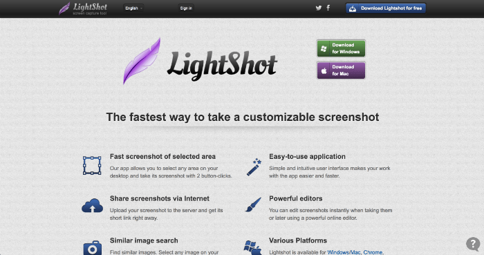 Lightshot screenshot app