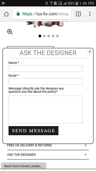 Lux Fix ask the designer on mobile PDP