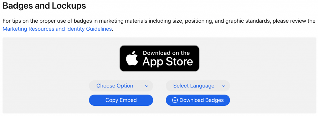 iOS app download badge marker