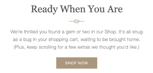 Food52 abandoned cart email copywriting