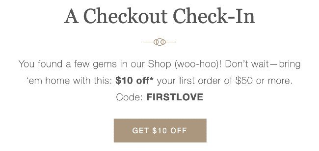 Food52 abandoned cart email copywriting