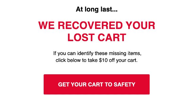 Shinesty abandoned cart email copywriting